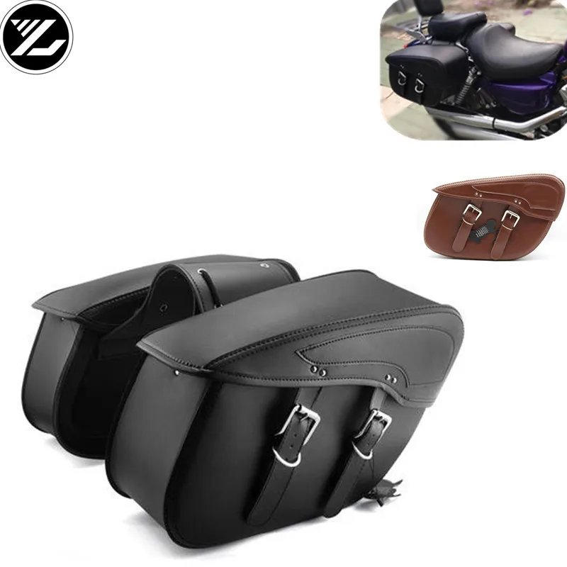 Универсальные мотоциклетные седельные сумки кожаная Боковая Сумка для хранения