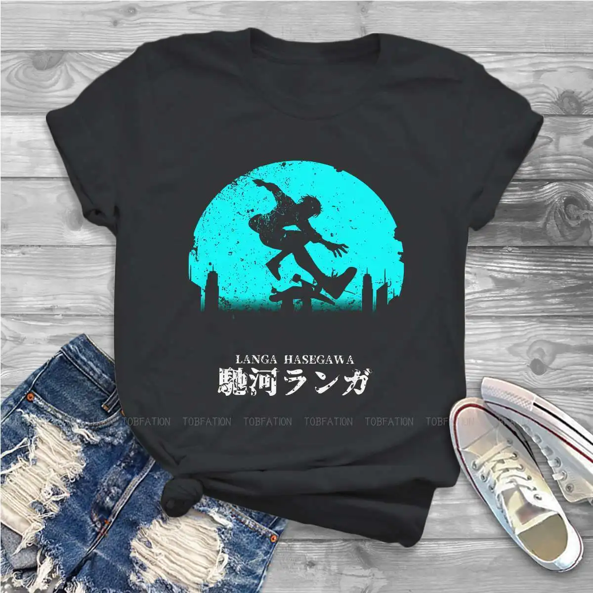 

Langa Hasegawa Moon Female Shirts SK8 The Infinity Anime Series Big size Vintage Women Clothes Harajuku Casual Feminine Blusas