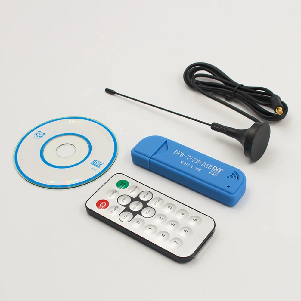 Цифровой ТВ ресивер USB 2 0 цифровой DVB T SDR + DAB FM HD тюнер приемник RTL2832U R820T2