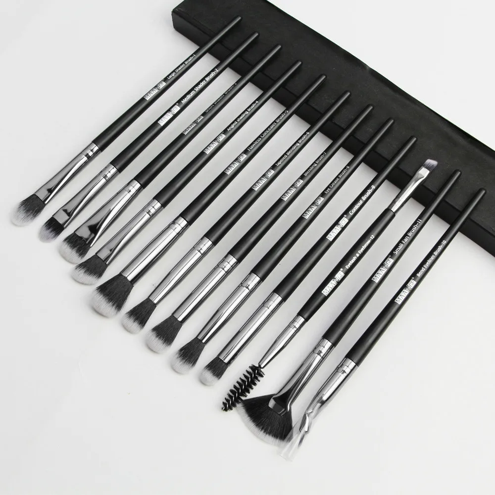 12 Pcs/lot Makeup Brushes Set Eye Shadow Brushes Blending Eyeliner Eyelash Eyebrow Brushes for Makeup Brochas Maquillaje