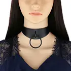 Женское Ожерелье-чокер Goth dark, ошейник из искусственной кожи в стиле панк, ожерелье в стиле Харадзюку, аксессуары для Хэллоуина