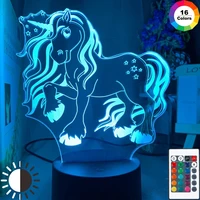 dropshipp lamp unicorn baby night light color changing usb battery nightlight for kids child girl bedroom decor unicorn night