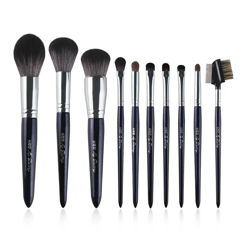 10pcs/set Makeup brushes set Powder Blush Foundation contour Eyeshadow make up highlighter crease eyebrow detail eye brush