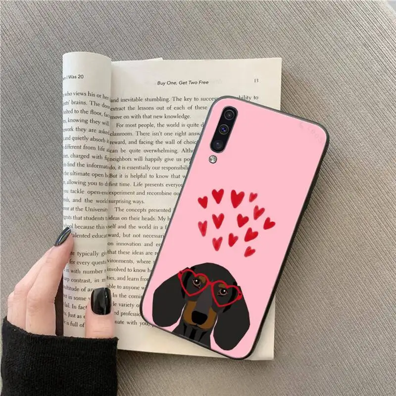 

Dachshund Silhouette cute cartoon Dog Phone Case For Samsung galaxy A S note 10 7 8 9 20 30 31 40 50 51 70 71 21 s ultra plus