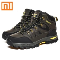 xiaomi winter mens boots warm mens snow boots high quality leather waterproof men sneakers outdoor men hiking boots work shoes