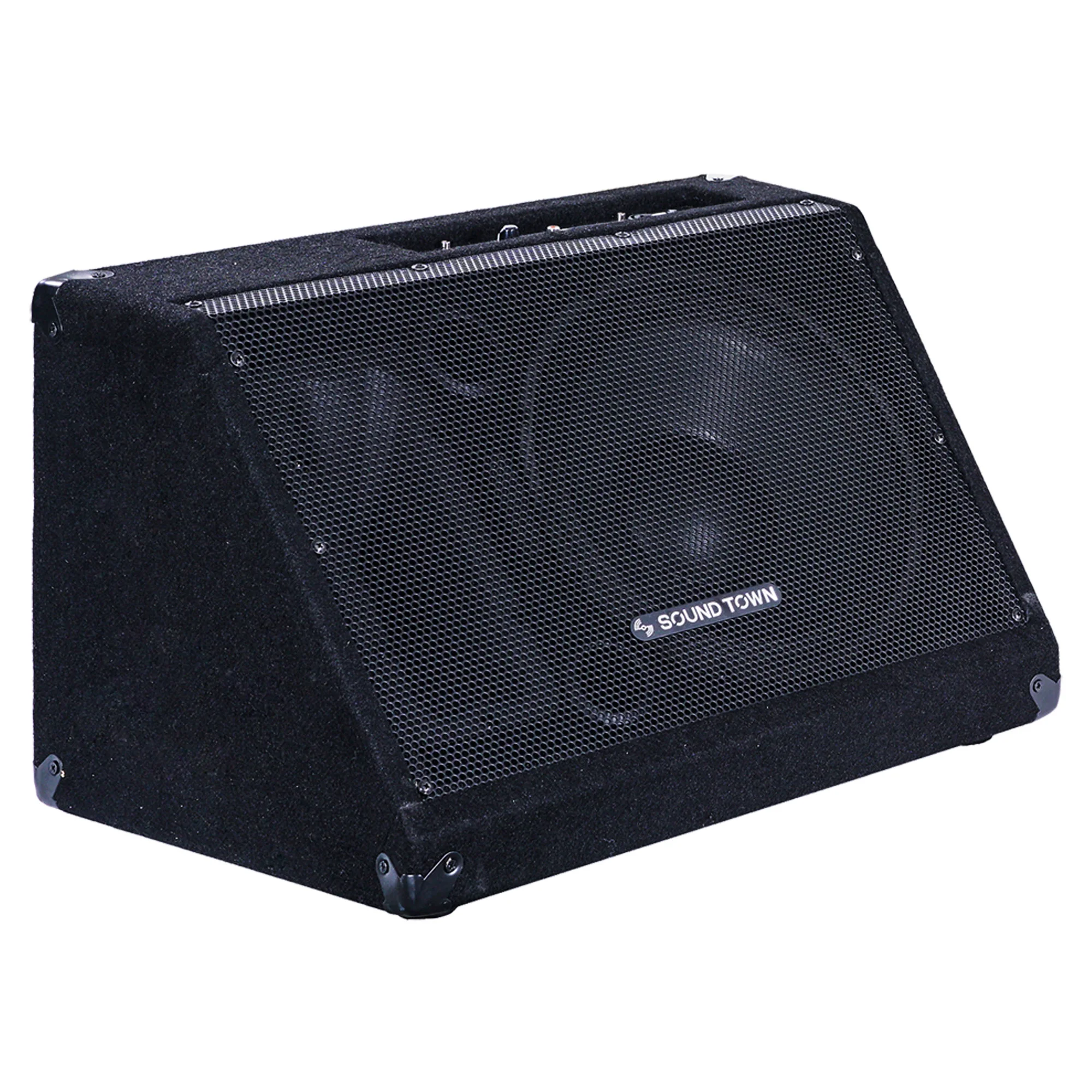 

Sound Town 12" 500W Powered DJ PA Stage Monitor Floor Loud Speaker (METIS-12MPW)
