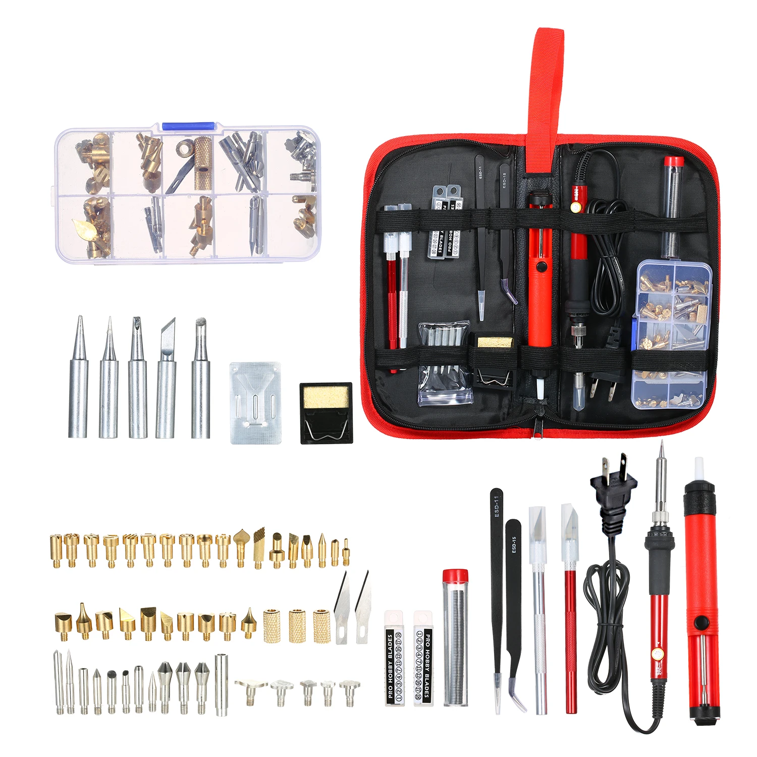 Регулируемый Температура паяльник Комплект 110V 60W пирография деревянная для