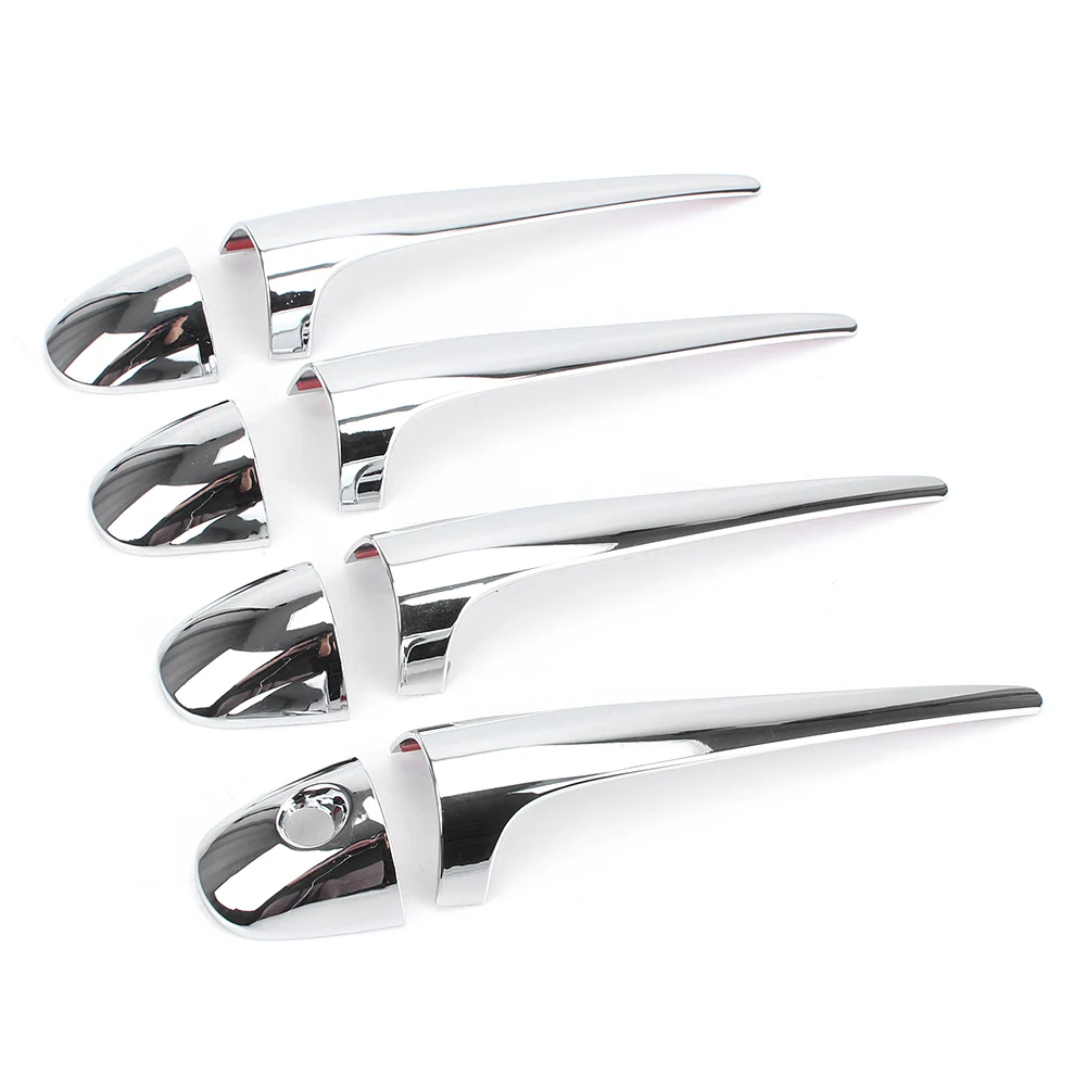 LUCKMART 8 шт./компл. ABS Хромированная боковая Дверная ручка Крышка отделка Подходит