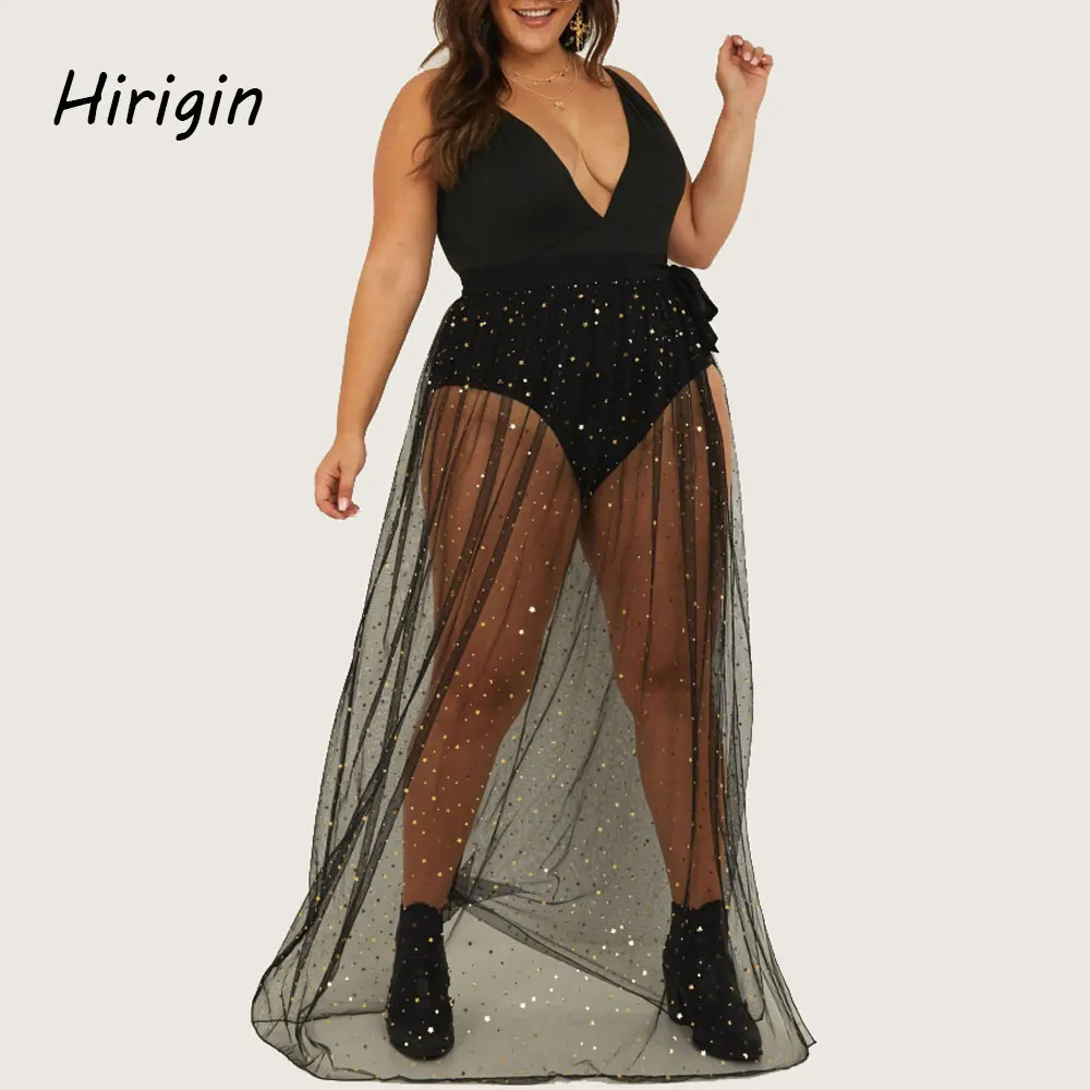 2020 летнее сексуальное пляжное платье накидка черный прозрачный купальник