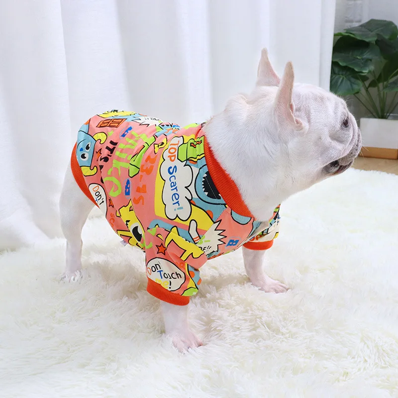 

Симпатичная зимняя Толстовка для кошек, одежда для домашних животных для маленьких собак, французского бульдога, мопса, пальто, куртка, кост...