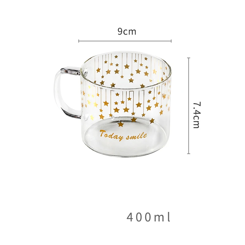 Стеклянная кофейная кружка с ручкой креативная стеклянная в форме сердца