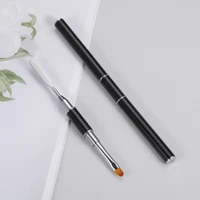 1pcs dual ended nail art brushes acrylic uv gel extension builder flower painting pen brush remover spatula stick manicure tools