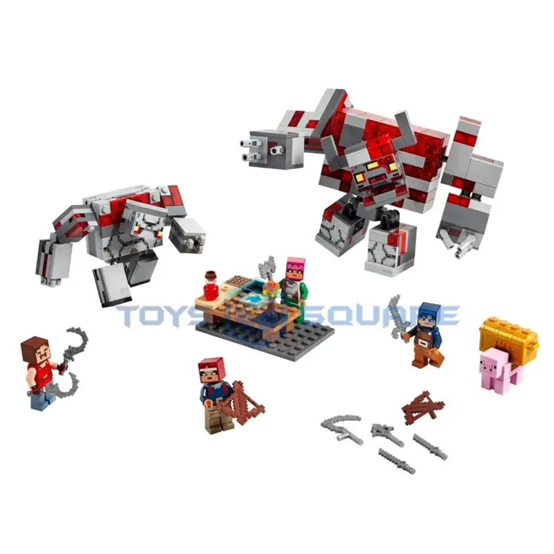 Модель битвы Красного камня строительные блоки с моим миром фигурки героев набор