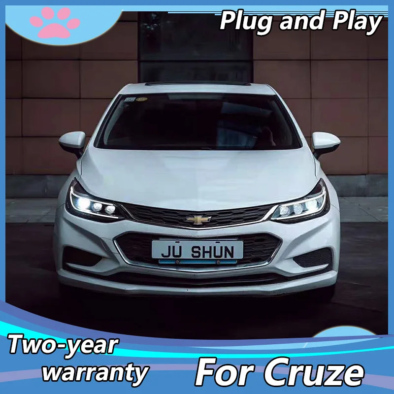 

Car Styling Head Lamp for New Chevrolet Cruze Headlights 2017-2018 LED Headlight DRL Q5 Bi Xenon Lens High Low Beam Parking