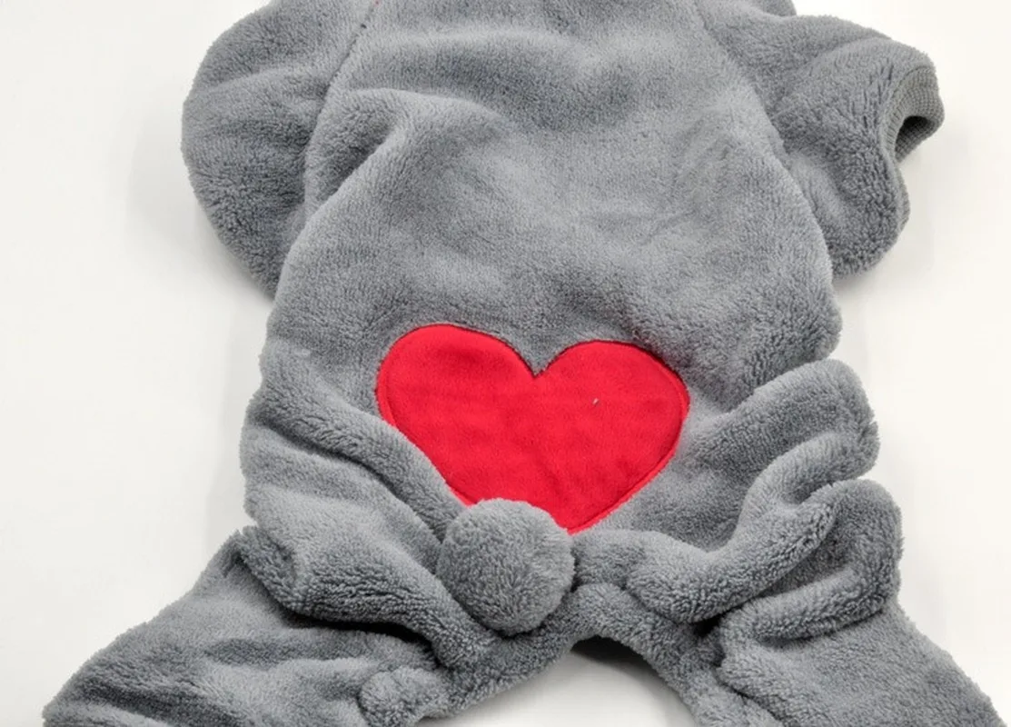 

New puppy clothes pet autumn winter four legged clothes coral velvet warm autumn winter changing clothes