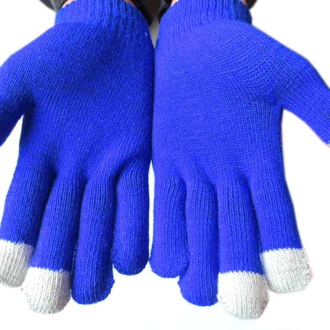 

Winter Touch Screen Gloves Imitation Wool Full Finger Female Soft warm solid color golves Women Men Warm Stretch Knit Mittens