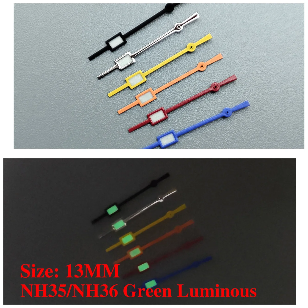 

Зеленые светящиеся стрелки nh35, аксессуары для часов, подходит для nh35, nh36 механизм * M6