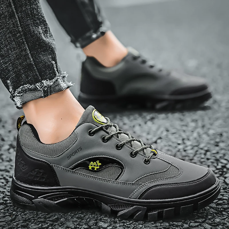 

Man Vulcanzied Shoes Male Safety Shoes Waterproof Work Shoes Men Breathable Outdoor Walking Sneakers Comfortable Platform 2021