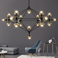 retro crystal glass ball chandelier for attic living room bedroom kitchen island shopping mall and staircase