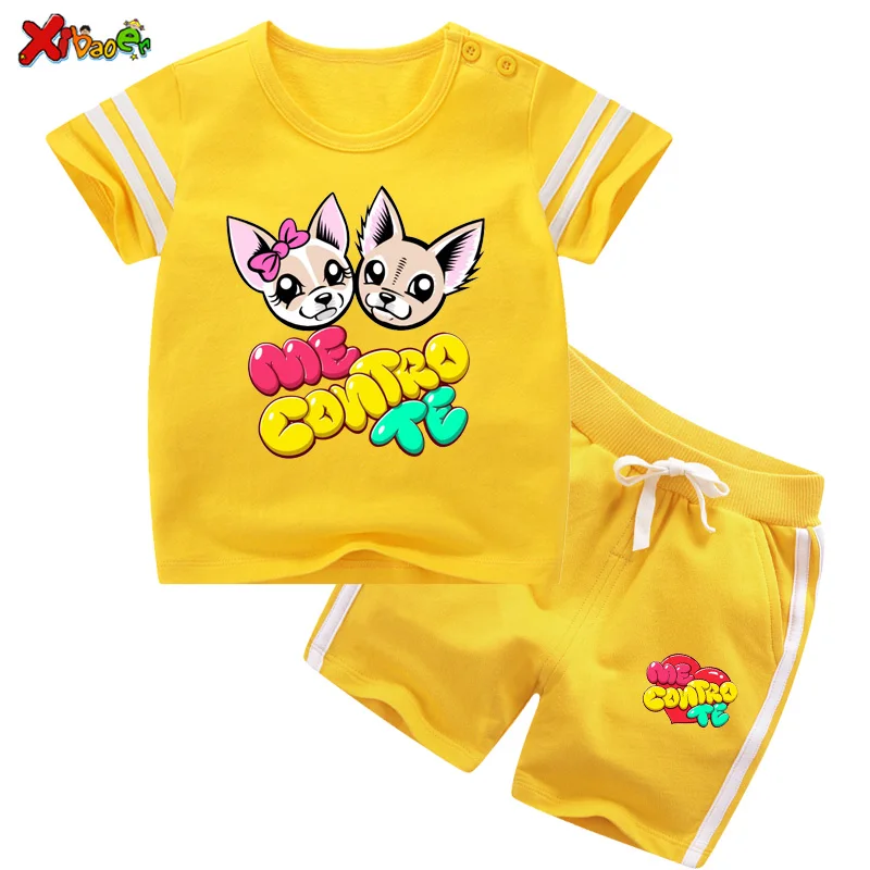 Toddler Girl Clothing Sets Cute Me Contro Te Cute Kids Costumes Short Sleeve Children's 2pcs Outfit Sets Sport Baby Girl Clothes