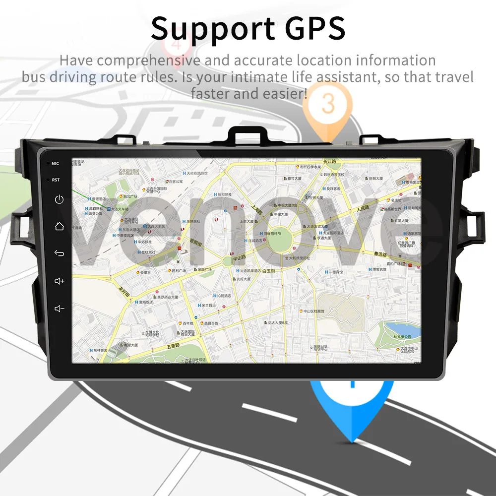 " Android 9,1 Автомобильный мультимедийный gps навигатор головное устройство для Toyota Corolla E140/150 2006-2013 2 din Автомобильный Радио Стерео gps