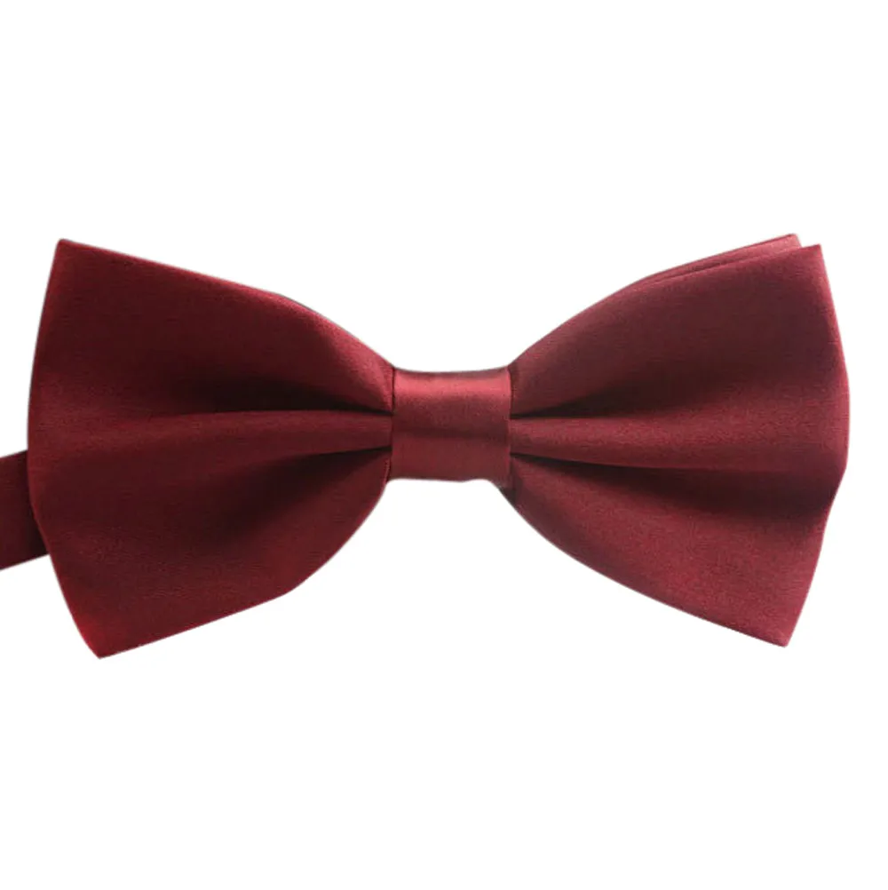 Maroon 14 цветов, Классическая мода, новинка, мужской регулируемый смокинг, Свадебный галстук-бабочка, галстук-бабочка, однотонный цвет, розовый, синий, красный, цвета шампанского - Цвет: Maroon