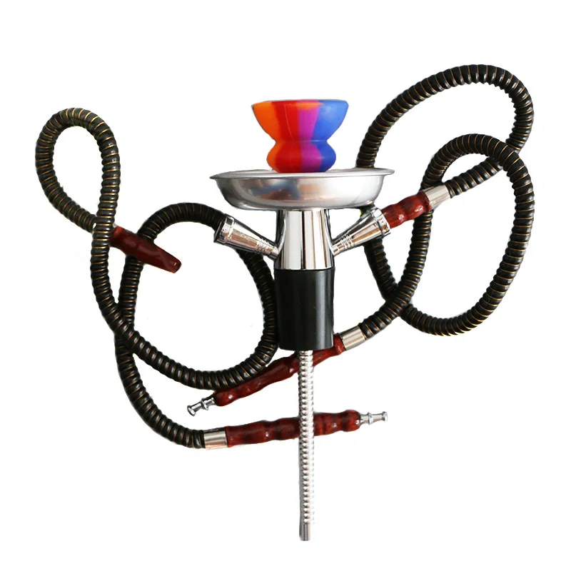 

Revive Travel Hookah Kit Aluminum Shisha Stem Chicha Plate Smoking Water Pipe Silicone Narguile Bowl Nargile Head Double Hoses