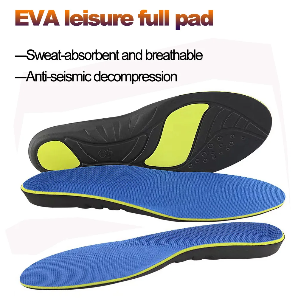 EVA mesh sports insole unisex casual breathable full cushion comfortable shock absorption invisible casual sports insole