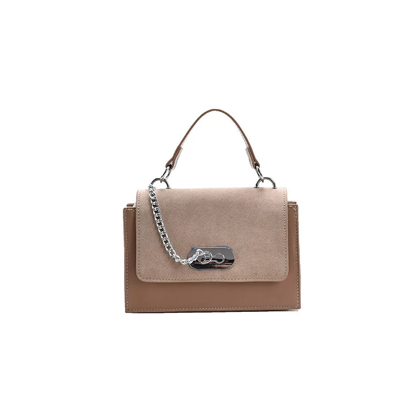 

2020 winter new fashion simple trend wild personality net red small square bag retro messenger bag shoulder portable frosted bag