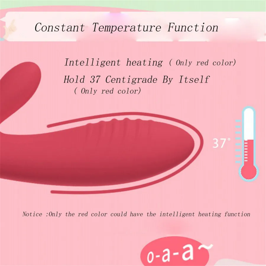 Умный силиконовый вибратор с подогревом для кролика и точки G Массажер двойным