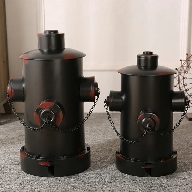 

Originality Industry Wind Fire Hydrant Trash Pedal Iron Art Decorate American Style Ornament Bar Internet Cafe Restaurant