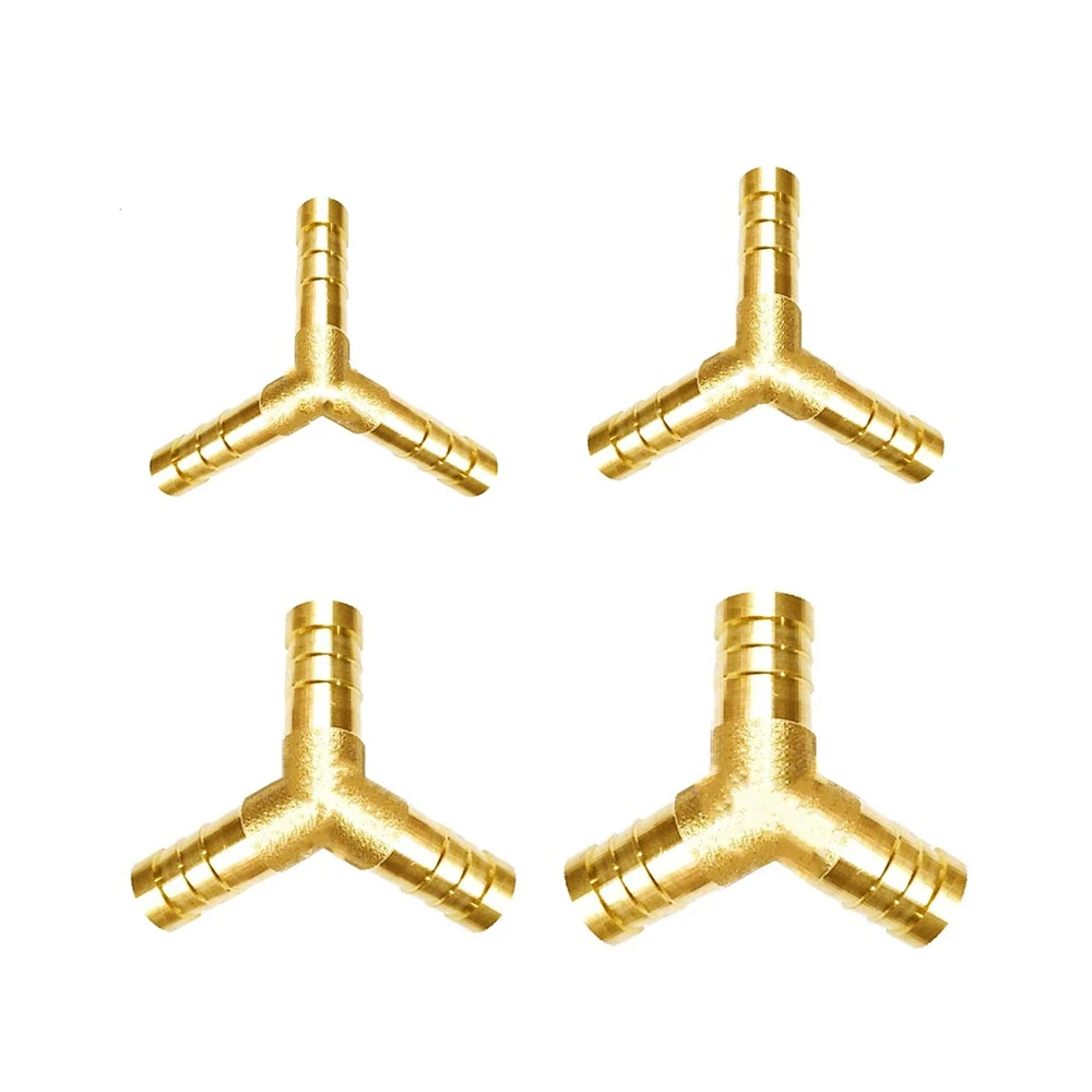 

6mm 8mm 10mm 12mm Y Piece Brass Hose Connector Hose Barbed Connector for Fuel Air Water Gas Oil