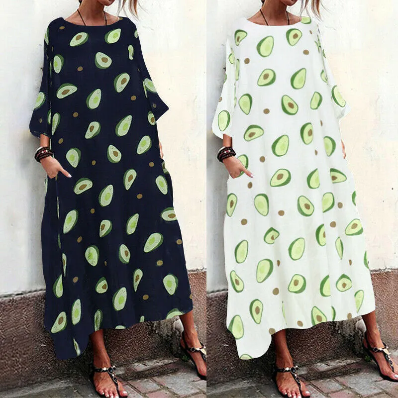 Новинка модное женское осеннее платье Повседневное с круглым вырезом принтом