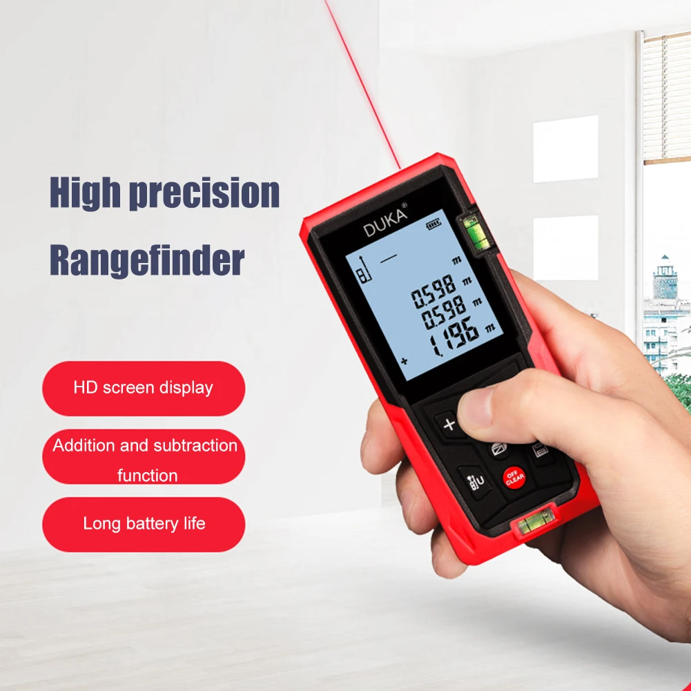 

LS3 0.05m-60/80m Waterproof Laser Distance Meter LCD Digital Display Electronic Handheld Roulette Rangefinder Measuring Tape