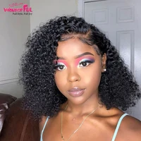 wonderful human hair wigs kinky curly wig for black women remy brazilian hair pixie cut wig natural part curl wigs fast shipping