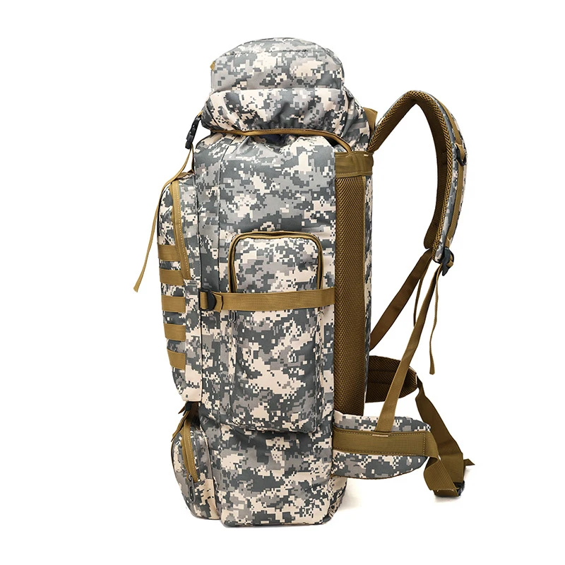 80L Открытый Большой Вместительный рюкзак для альпинизма военный Камуфляжный