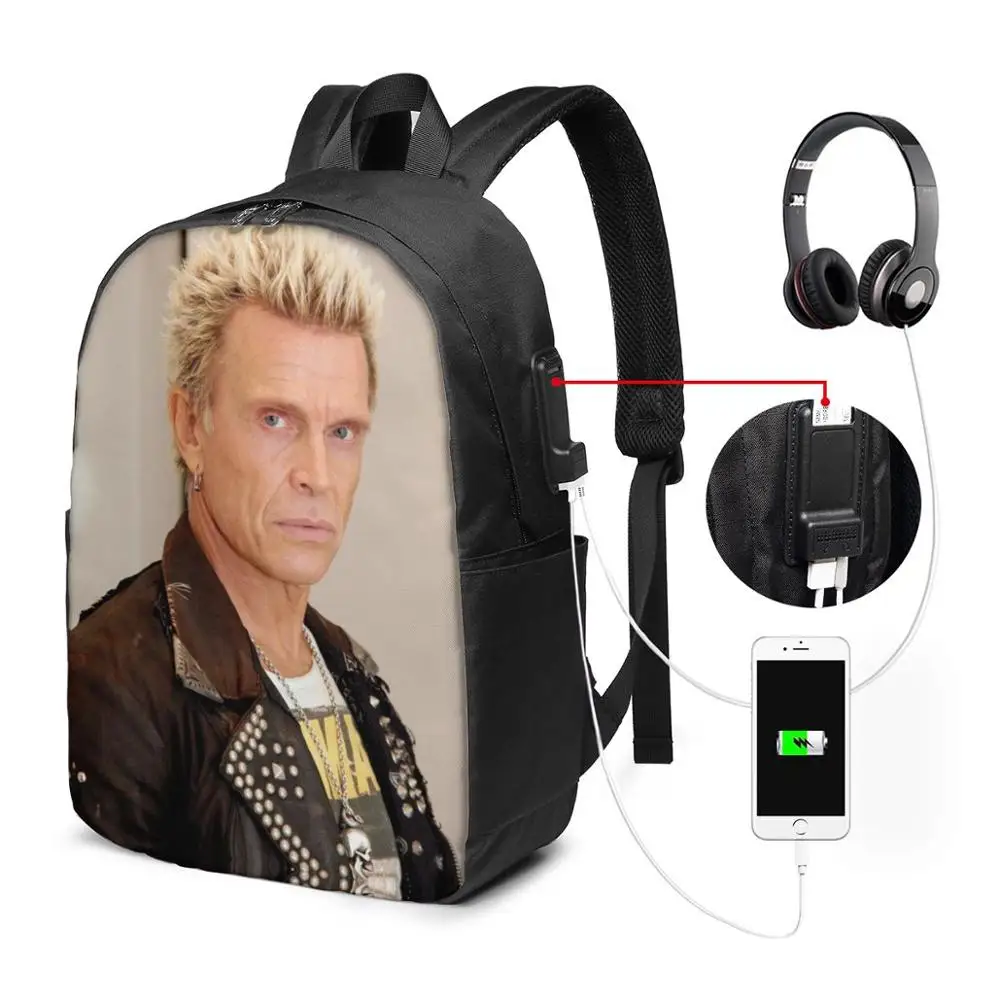 

Billy Idol Backpack Billy Idol Backpacks Teenage High quality Bag Trending Man - Woman Print Travel Bags