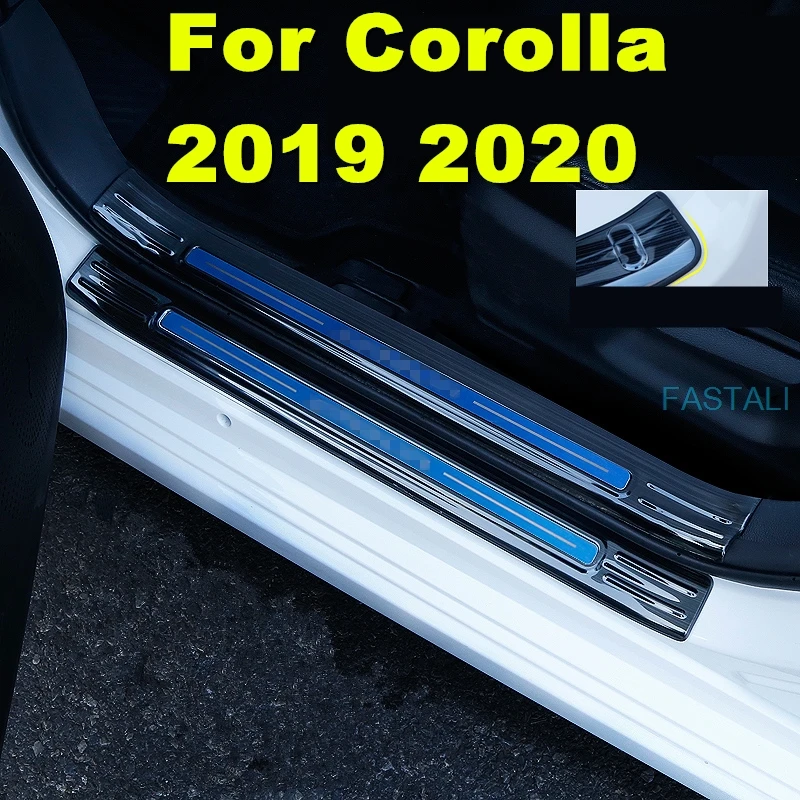 Для Toyota Corolla 2019 2020 Автомобильная полоса порога двери приветственная педаль