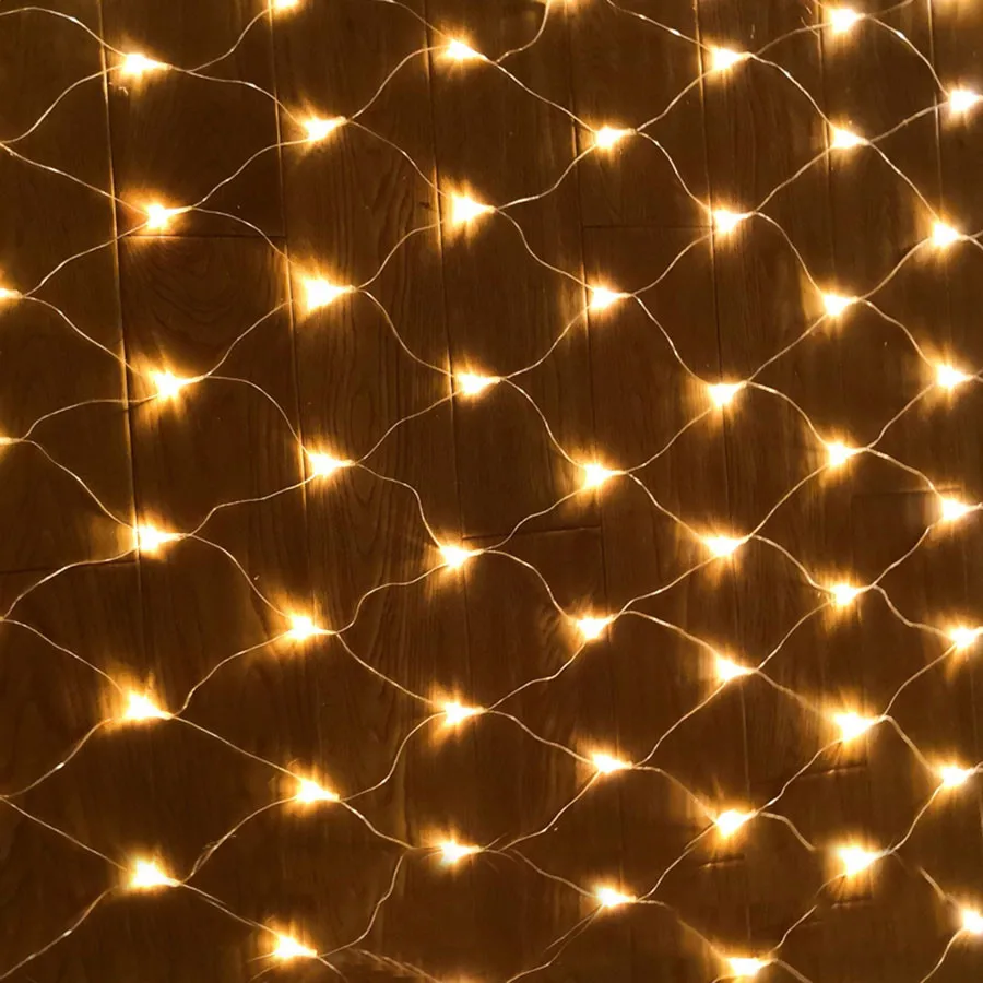 Warm White Thrisdar 2x2M 2X3M светодиодный сетчатый Сказочный светящийся шнурок, дерево-светло-бежевый палантин, Рождественская елка, отель, уличная, праздничная Свадебная сетка, сосулька, свет - Emitting Color: Warm White