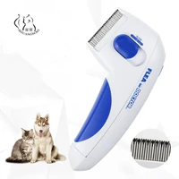 pet electric flea comb cat dog comb for fleas ticks grooming removal tools automatic kill lice electric head brush pets products