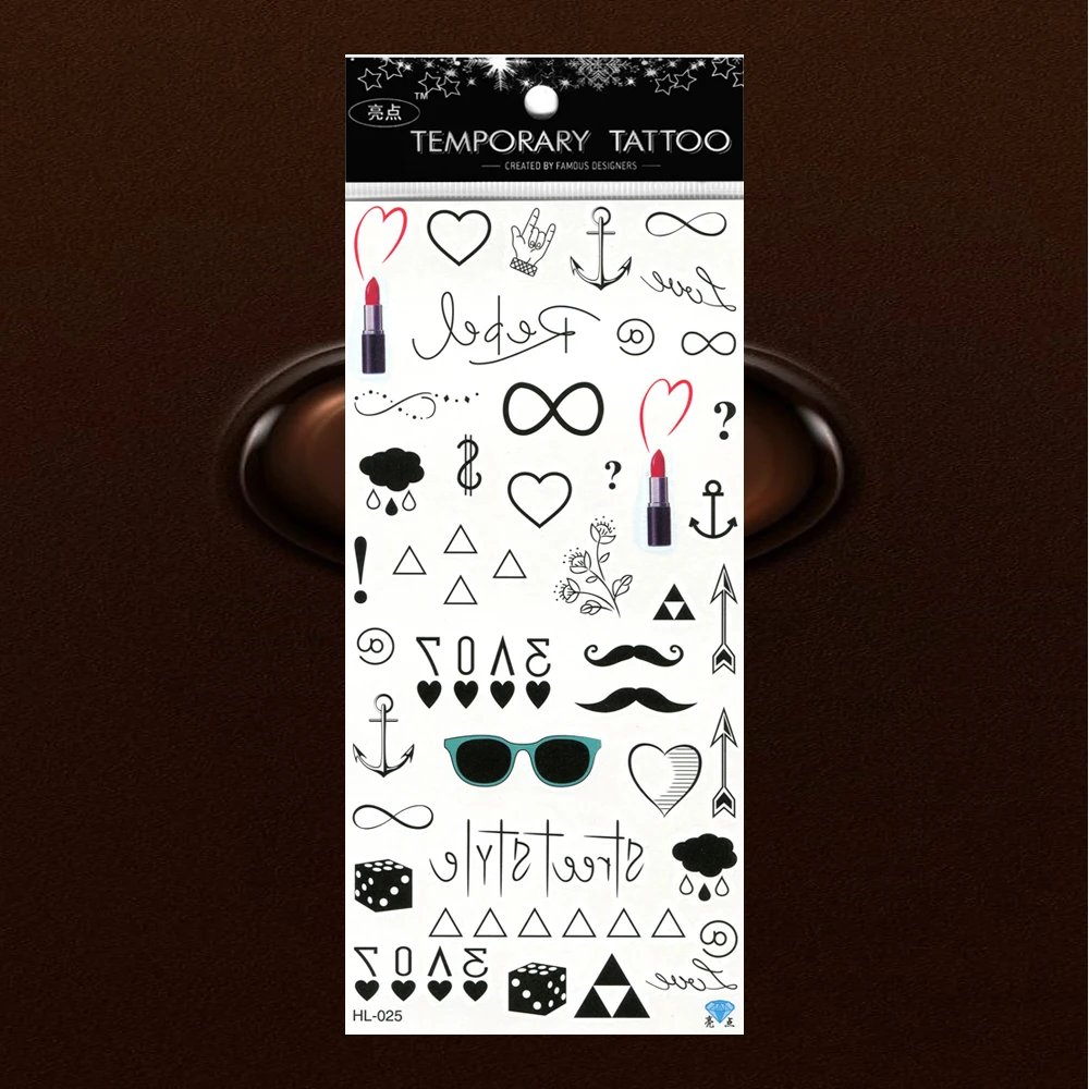 5 шт./лот водостойкая татуировка сердце рука Infinito бесконечность Временные