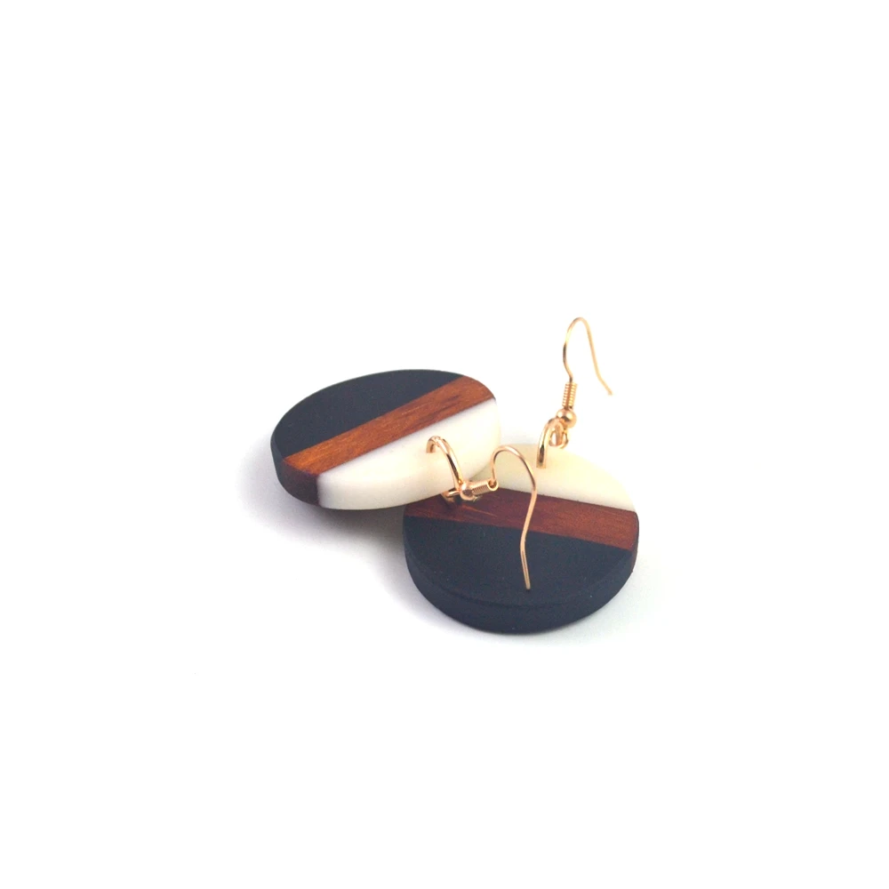 Рекомендуемые серьги, деревянная смола с классическими подарками, Женские Ювелирные изделия