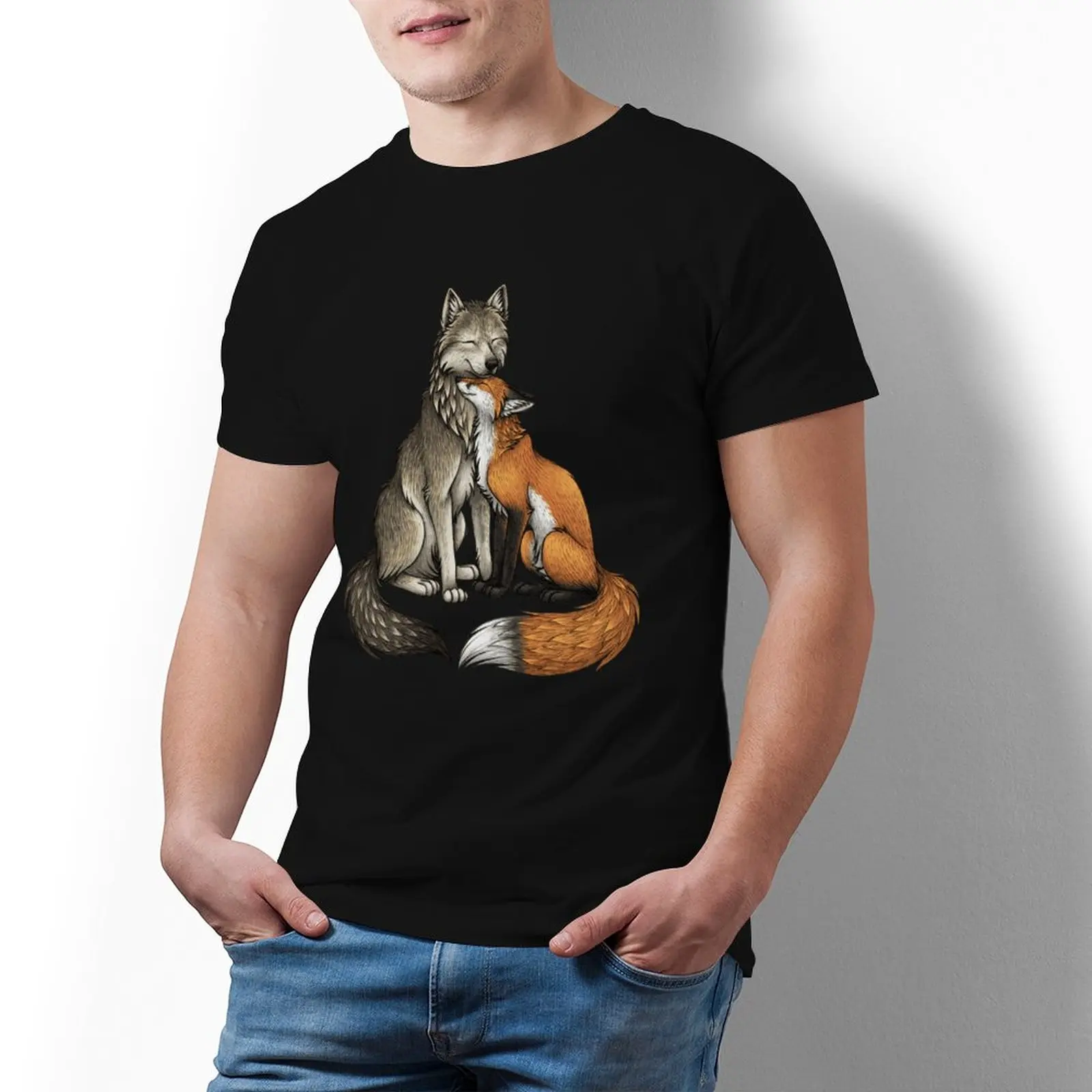 

Awesome Love Couple Womens T Shirt 100 Percent Cotton Summer T-Shirt Short Sleeve Print Tee Shirt 4xl Male
