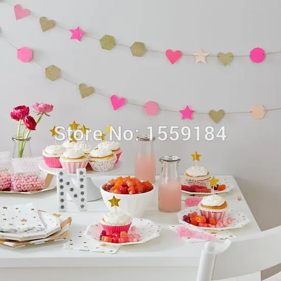 

NEW!!!!160pcs Gold Star Gold Star Tableware 7inch /19cm Paper Plates for Baby Shower Birthday Party Wedding Charms Party Plates