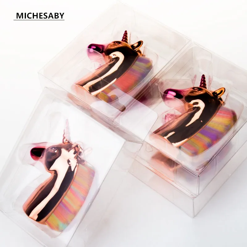 6 цветная Кисть для макияжа в виде единорога Рассыпчатая кисть пудры цвета