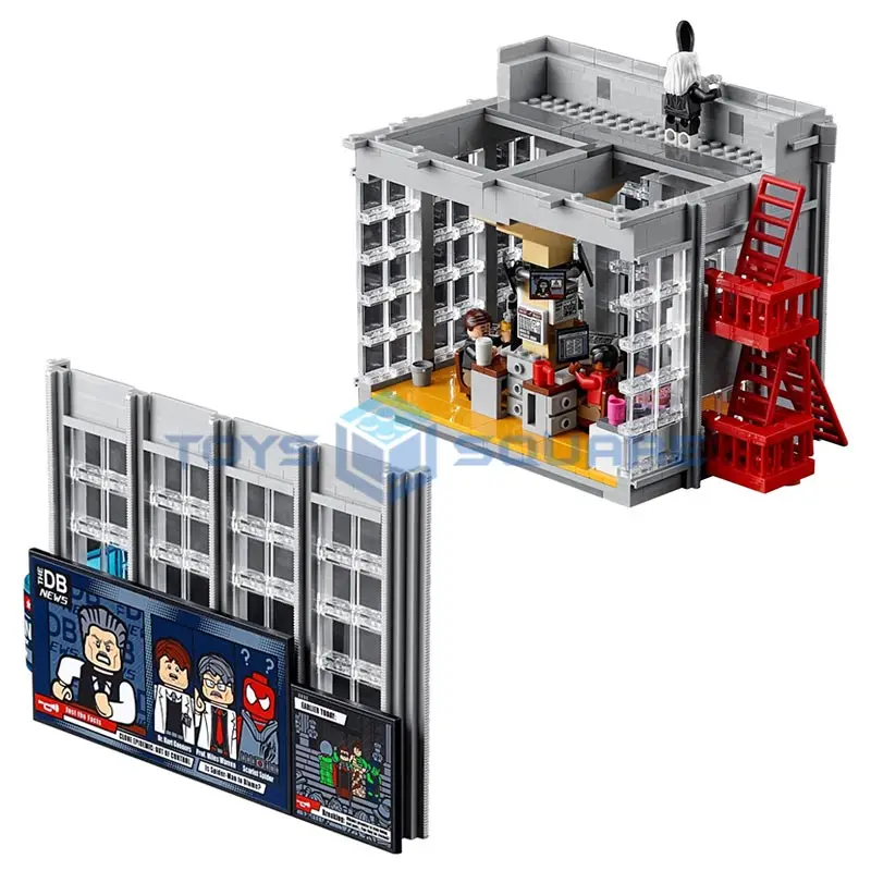 

The Daily Bugle Office Block Model Building Blocks With Hero Movie Action Figures Bricks Set Gifts Educational Toys For Children