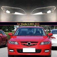 car headlamp lens auto head lamp light case for mazda 6 2003 2015 front headlight cover lampshade glass lampcover caps shell