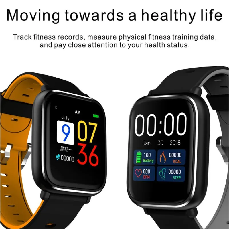 Многофункциональный водонепроницаемый смарт браслет IP67 спортивный сенсорный