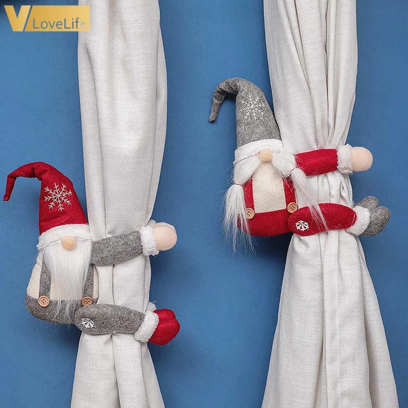 

Christmas Decoration Rudolph Forest Old Man Curtain Buckle No Face Doll Christmas ornaments Gifts Christmas decoration for Home