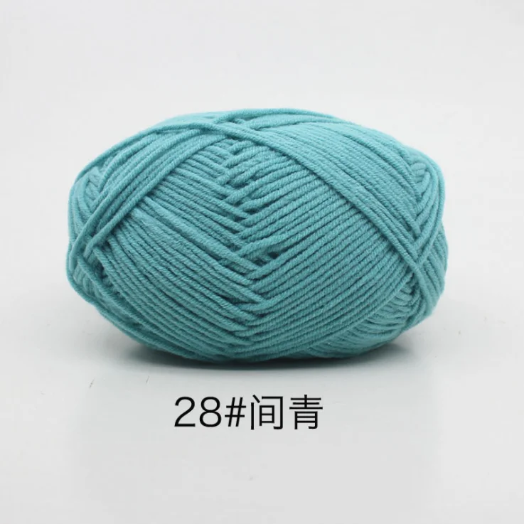 28 Mylb Skeins мягкие ручные вязаные детские крючки для вязания шерстью расчесывание хлопчатобумажная пряжа молочного цвета 4 Plys Hot 50 г/шт - Цвет: 28